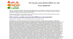 Desktop Screenshot of ehha.com